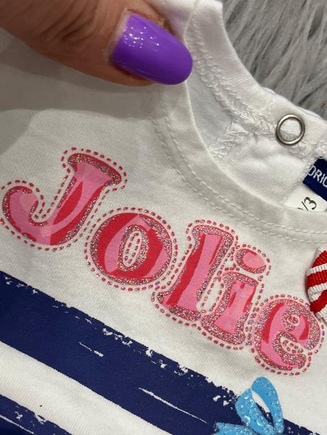 Dievčenské tričko pásikavé s masličkou (0-3 mes.), original marines,56