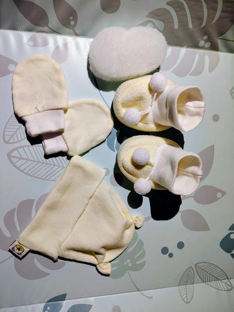 Set čiapočka + rukavičky + teplé ponožky, 50