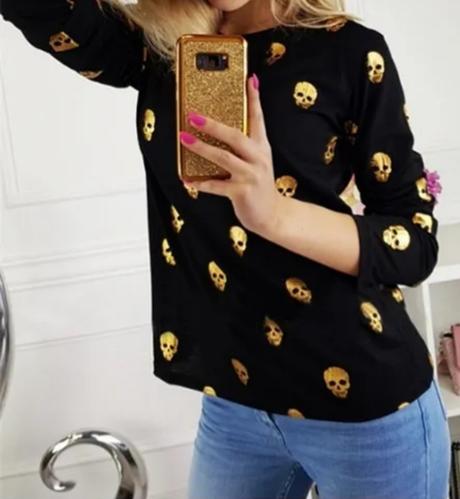 Tričko s lebkami., s