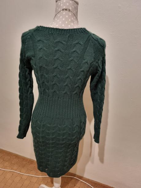Tmavozelené pletené šatičky veľ. 36, 36