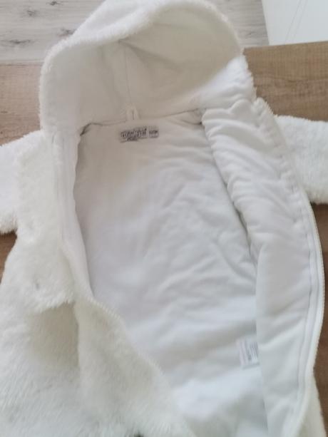 Biely mackovsky teply overal, dirkje,62