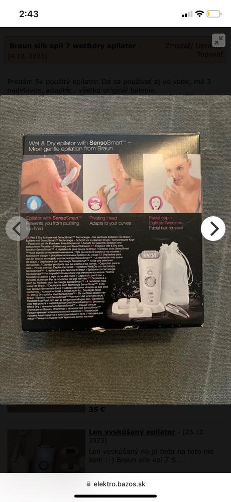 Epilator braun silk epil 7 wet&dry epilator -, 