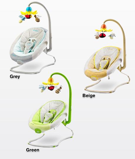 Detské lehátko caretero blosoom green,