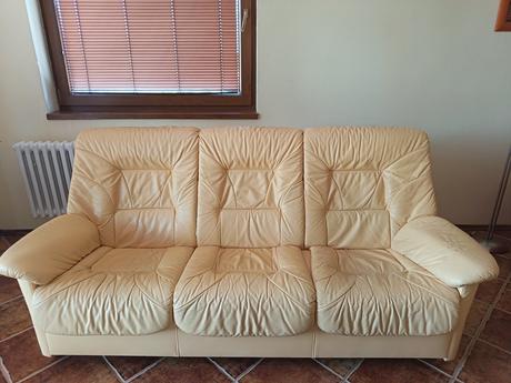 Kožená sedačka 3+1+1, 