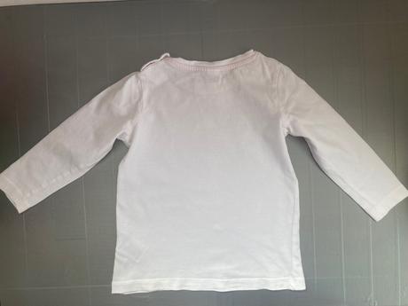 Tricka s dlhym rukavom, ruzovo-biele, 86