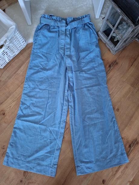 Široké rifle, denim,m