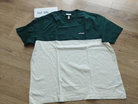 Zeleno biele tričko veľ. xxl, h&m,xxl