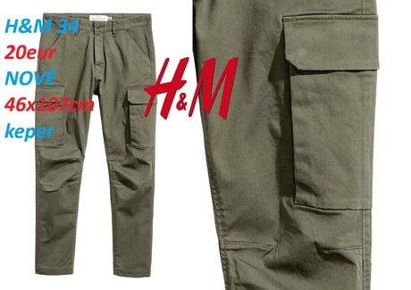 Cargo nohavice hm (kapsáče), h&m,34 / l