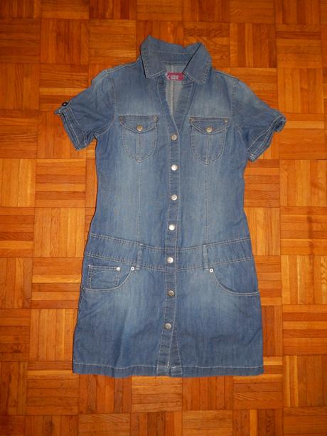 Rifľové mini šaty, h&m,xs