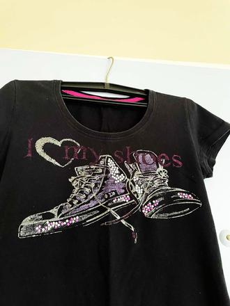 Tričko s aplikáciou tenisiek, m