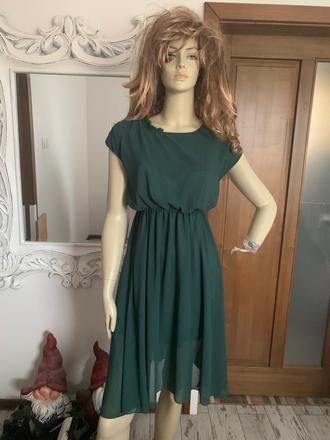 Smaragdovozelene saty, s