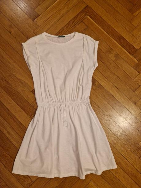Bavlnene saty benetton,uplet,biele,letne, benetton,146
