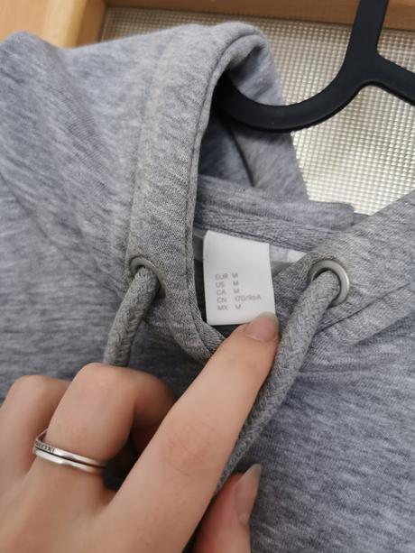 Sivá oversized mikina, h&m,m