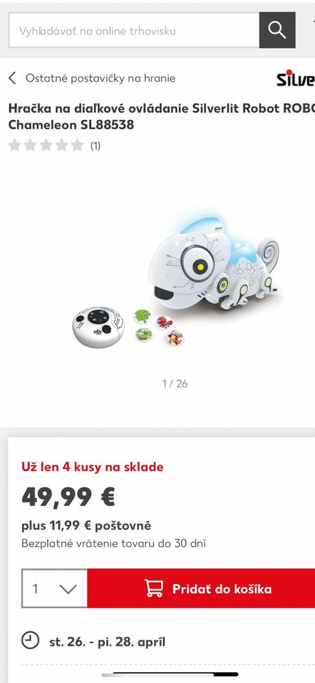 Roboticky chameleón pre deti, 