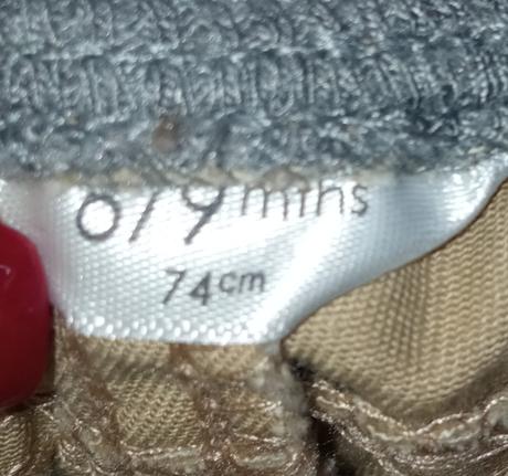 Chlapčenské nohavice so sivým pásom (6-9 mes.), 74