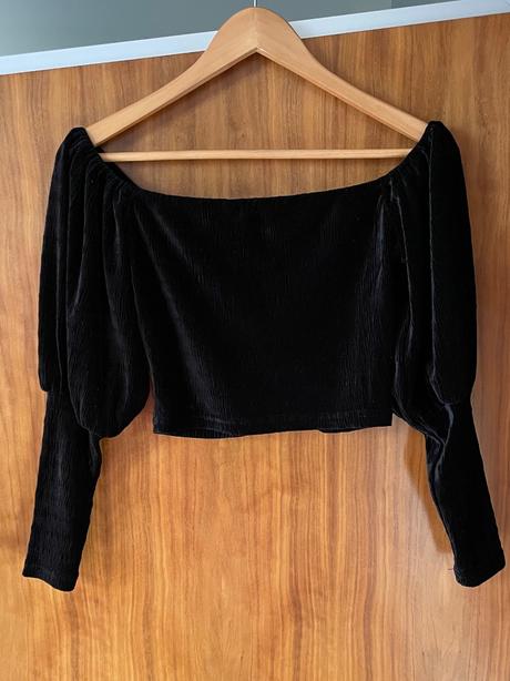 Zamat skrátená nafúknutý rukáv srdiečkový výstrih, zara,xs