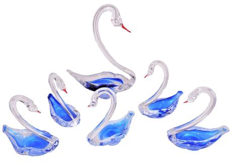 Retro sklenené labute, 