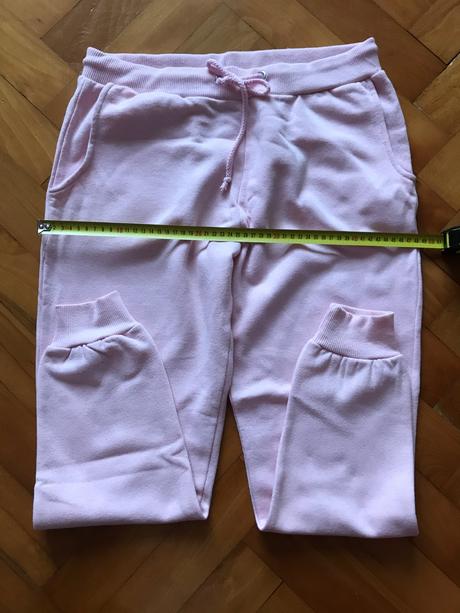 Svetloružové dámske tepláky, l