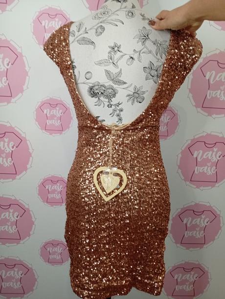 Krásne trblietavé nové šaty m/l, 38 / 40 / l / m