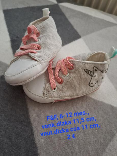 Capačkové tenisky 6-12 mes., f&f,18
