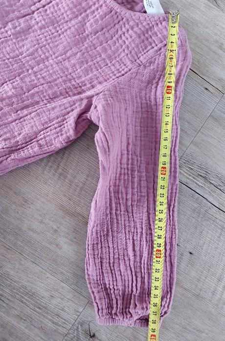 Ružové mušelínové šaty, h&m,104