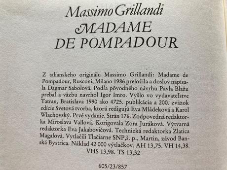 Madame de pompadour-prvé vyd.1990,