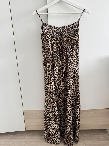 Leopardie šaty / leopard print maxi šaty, s