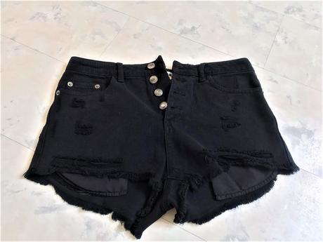 Ostranbané riflové kraťasy s vyšším pásom, tally weijl,s