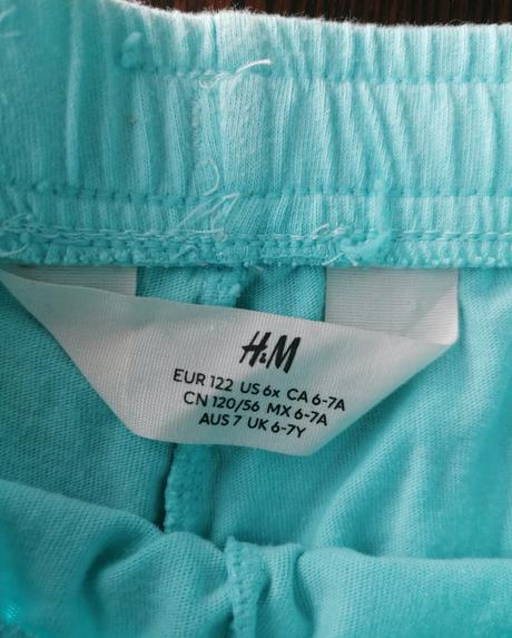 Tyrkysové kratasy, h&m,122