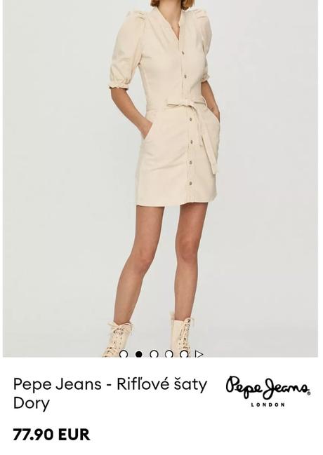 Riflové šaty pepe jeans, pepe jeans,s