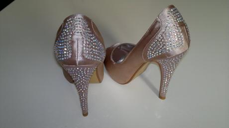 Staroružové high heels s kamienkami na podätku, 36
