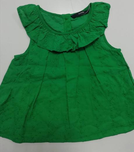 Zelená letná madeirová blúzka s volánom, george,86