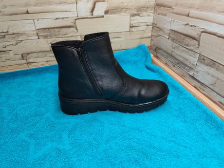 Rieker 38 - dámske zateplené čierne členkové topán, rieker,38