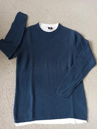 Pulóver so všitým tričkom, fishbone,s