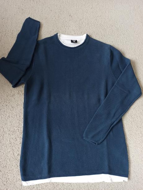 Pulóver so všitým tričkom, fishbone,s