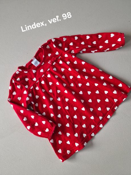 Lindex tunika "srdiečka", veľ. 98, lindex,98