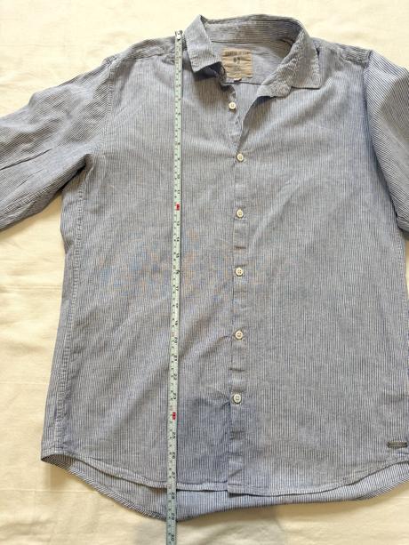 Ľanová košeľa garcia jeans s malými pruhmi, l