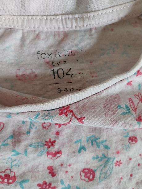 Tricko 104, fox & bunny,104