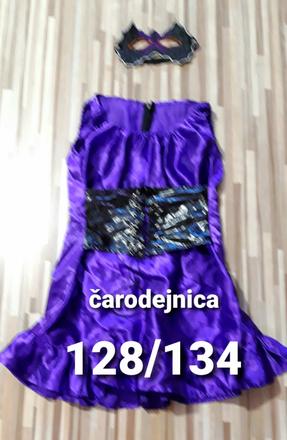 Karnevalovy kostym 128/134 čarodejnica,
