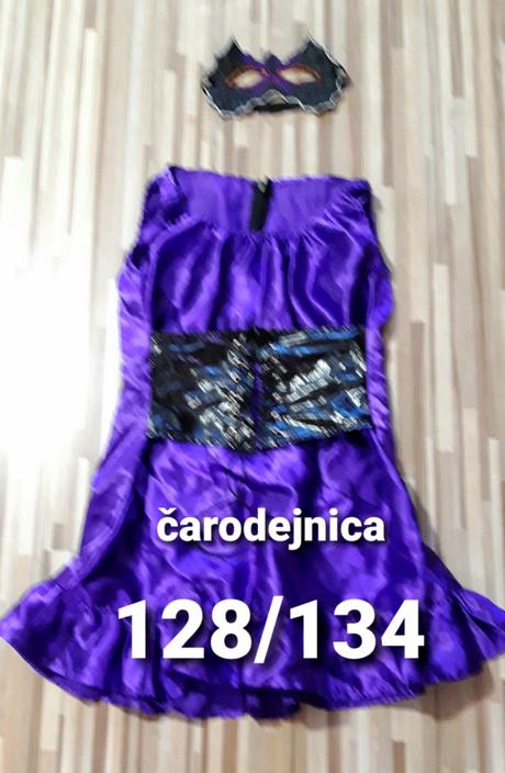 Karnevalovy kostym 128/134 čarodejnica,