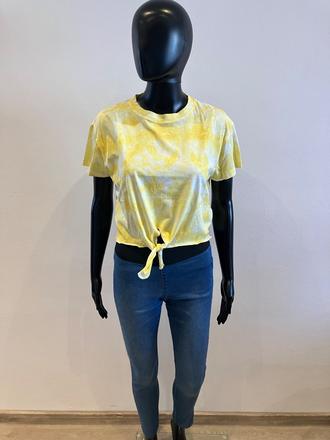 Batikované crop top tričko (m), c&a,m