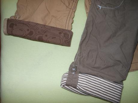 Podšité opičkové roll-up nohavice next 92/98, next,92