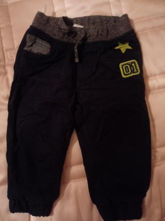 Zateplene nohavice., baby club,80
