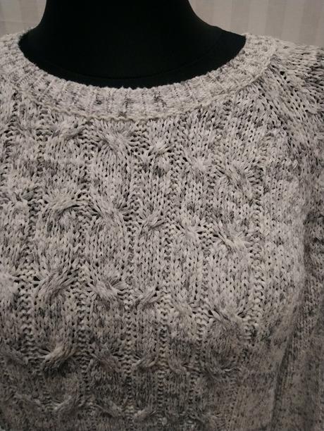 Dámsky acrylový sivý pulóver, isle, xl