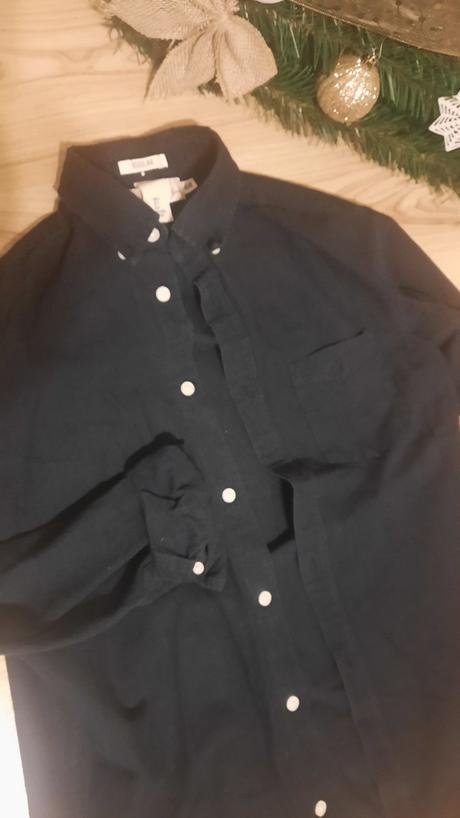 Čierna košeľa s- m, rool up, h&m,s