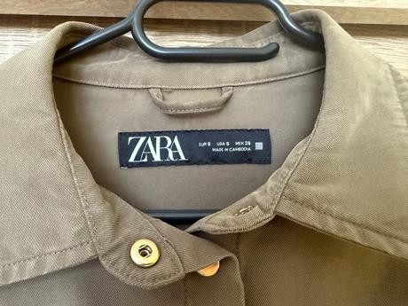 Khaki predĺžený top, zara,s