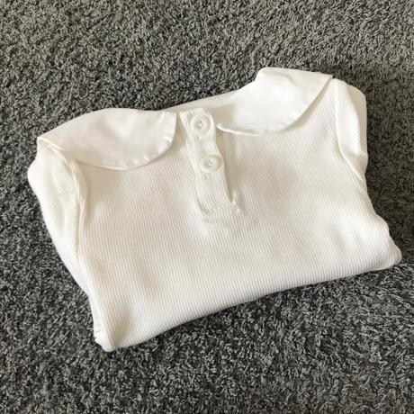 Biele vrubkovane body s golierikom v.70, 68