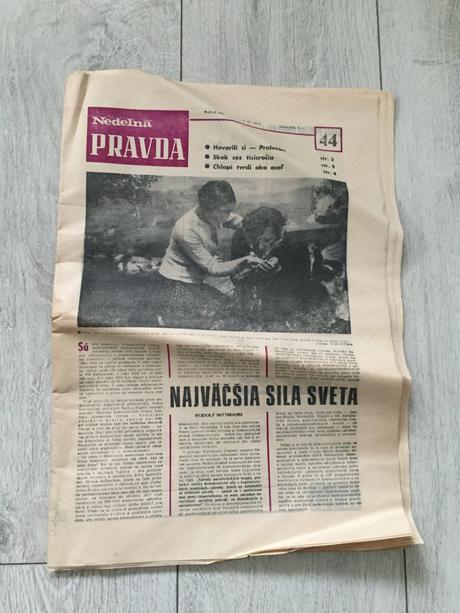 Stare noviny nedelna pravda 44, 1.11. 1974, 