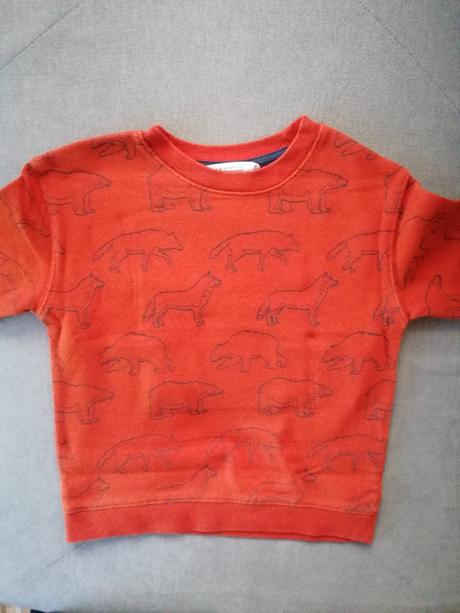 Hrdzavočervená mikina, h&m,104