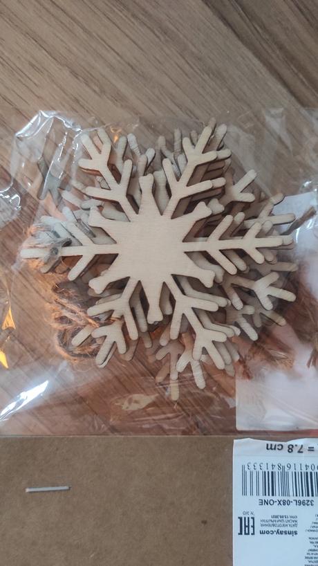 Drevene vianocne ozdoby snehove vlocky, 